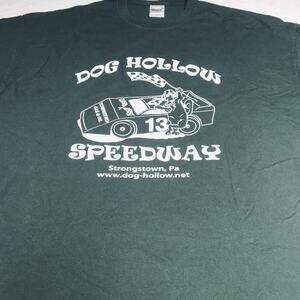 Dirt Racing Dog Hollow Speedway T-Shirt 2XL Cotton Dark Green Strongstown Unworn